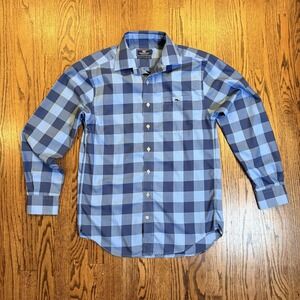 Vineyard Vines Men's Slim Fit Tucker Shirt Blue Plaid Cotton Button Up Sz Small